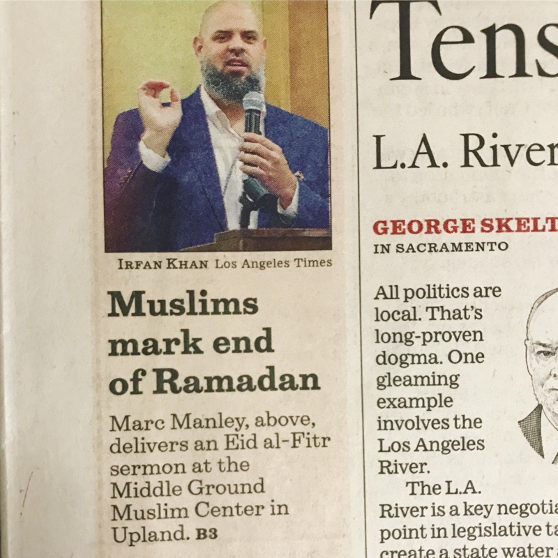 Imam Marc Manley featured in the Los Angeles Times
